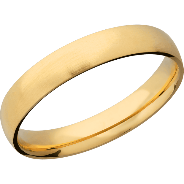 14K Yellow Gold + Satin Finish