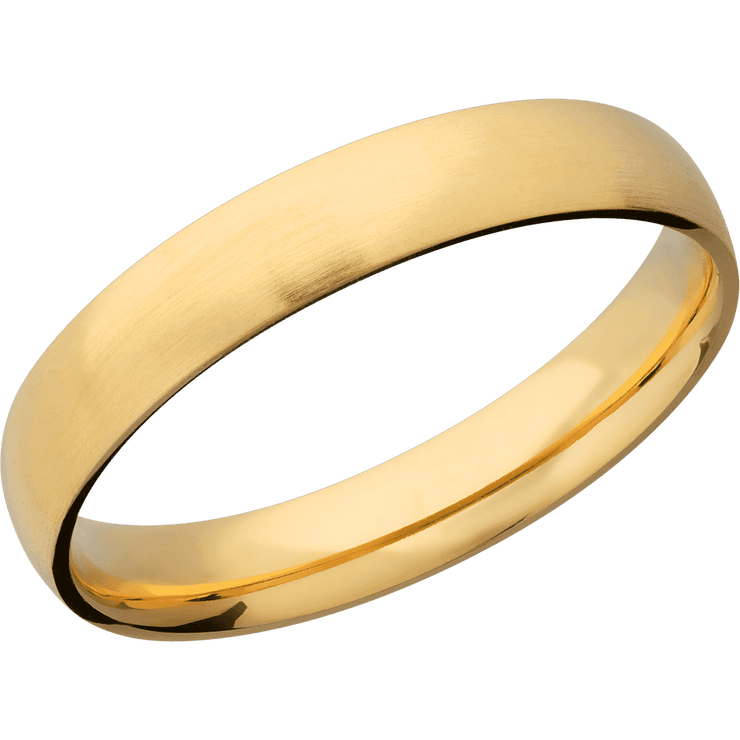 14K Yellow Gold + Satin Finish