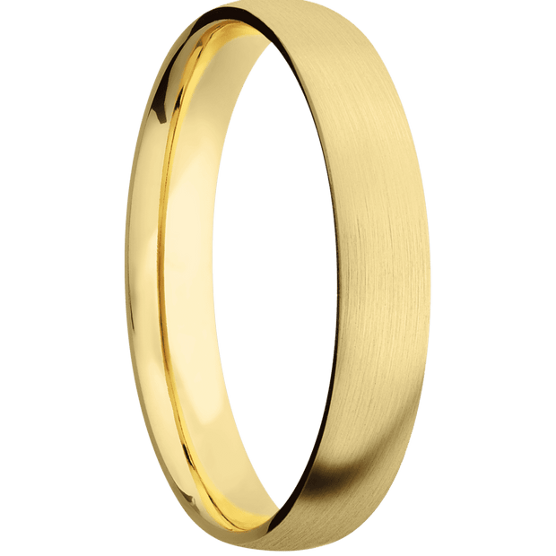 14K Yellow Gold + Satin Finish