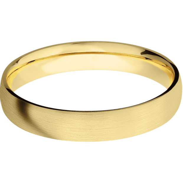 14K Yellow Gold + Satin Finish