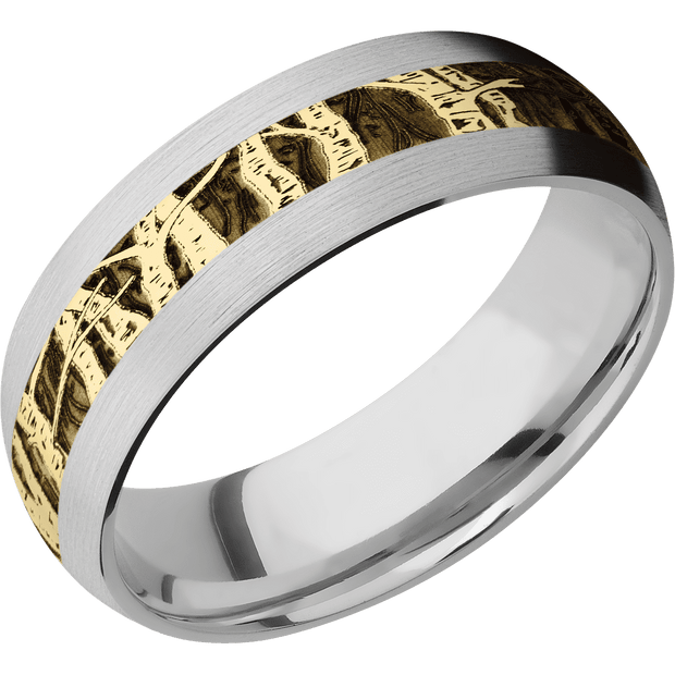 14K White Gold + Satin Finish